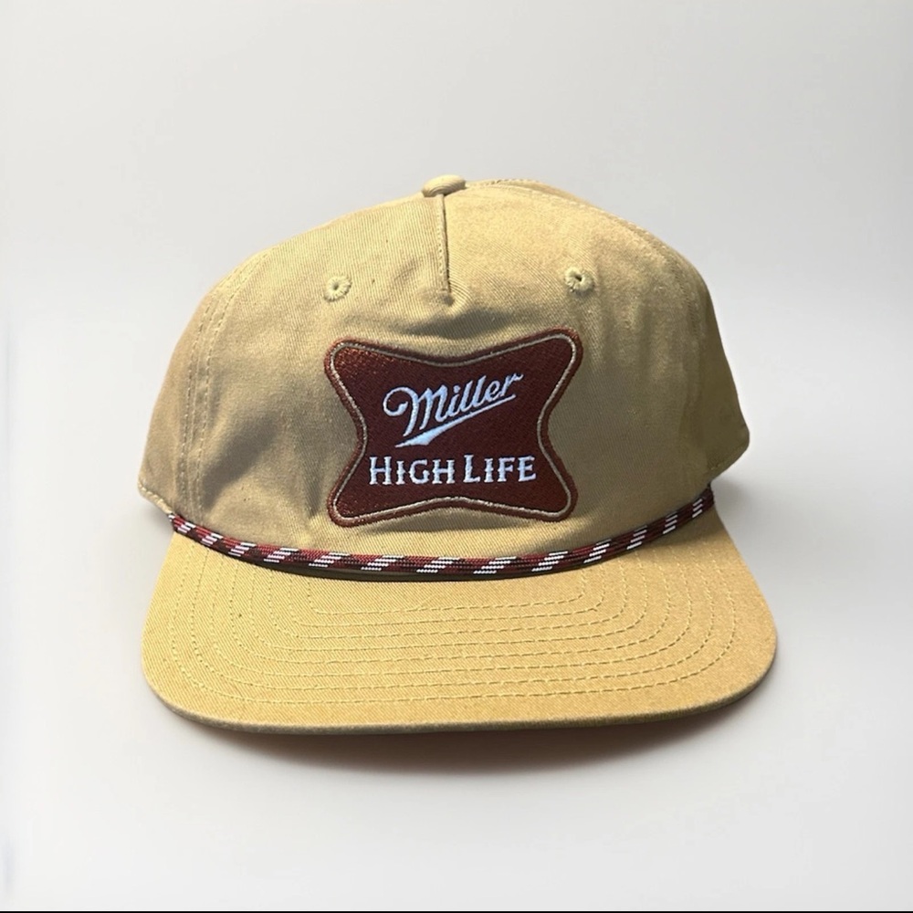 New Vintage Miller High Life Beer Hat | Red White Rope Snapback | Retro 80s 90s